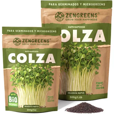 Imagen del producto de ZenGreens® Semillas Eco para Germinar Colza 200 g – Brotes y Microgreens