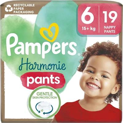 Produktbild von Pampers Harmonie Windelhosen Größe 6 (ab 15 kg) 19 Stück