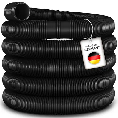 Imagen del producto de tillvex Manguera de piscina 6m - Ø 38mm Manguera de piscina negra Manguera de aspiración Manguera solar