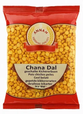 Zdjęcie produktu dla Ciecierzyca łuskana Annam Chana Dal 500 g - połówki orzechowy smak do dalu