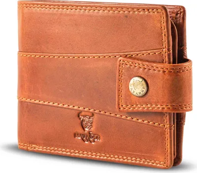 Produktbild von MATADOR DANZIG Leder Herren Geldbörse Brieftasche RFID Vintage Braun