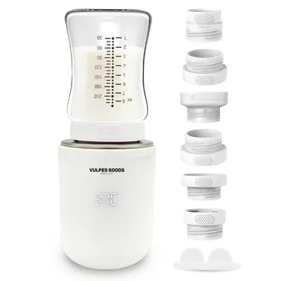 Produktbild von Vulpes Goods Tragbarer Flaschenwärmer Baby, kabelloser Milchwaermer, Inklusive 6 Adapter, Für alle Babyflaschen, 13.200 mAh, PRO MAX Die Produktbewert
