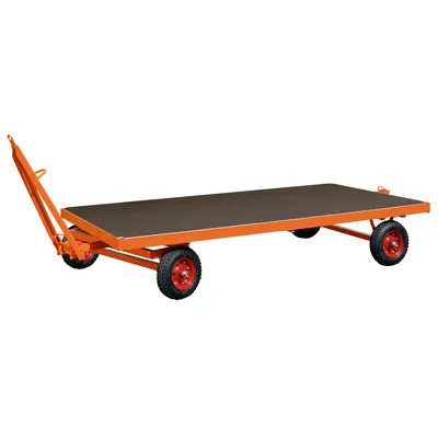Produktbild von VARIOfit Industrieanhänger mit 1-Achs Drehschemellenkung und Vollgummibereifung, 5000kg Traglast 2000x1000x530mm