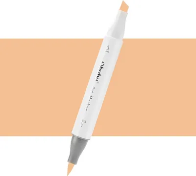 Image de Marqueur à alcool double face OHUHU Brush & Chisel, YR107 Reddish Yellow (jaune rougeâtre)