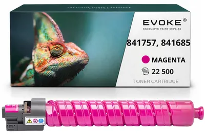 Obrázok produktu pre Evoke tonériová kazeta kompatibilná s tlačiarňami Ricoh MPC-5502, 4502, s kódmi 841757, 841685, farba: magenta, výtlačnosť: 22 500 strán, kompatibilná s modelmi MP C5502 a MP C4502