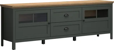 Produktbild von TV-Schrank >Stanton< in Tannengrün / Eiche - 184x64x45cm (BxHxT)