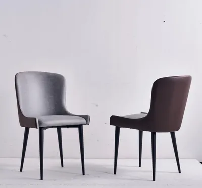 Productafbeelding van Grijze armleunstoel, design eetkamerstoelen, houten keukenstoelen, fauteuil