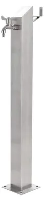 Produktbild von Wassersäule für den Garten, Wasserzapfsäule, Wasseranschluss, Edelstahl quadratisch 95 cm
