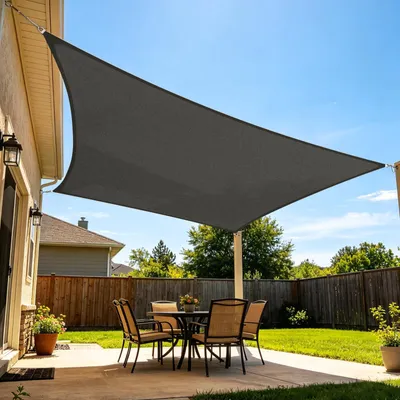 Image de Store de protection solaire étanche - 3 x 3 mètres - Gris