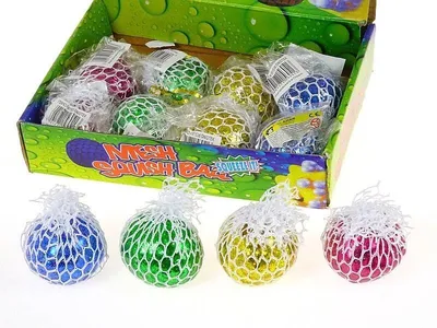 Obrázok produktu pre Antistresová loptička v sieťke 6 cm (12 ks) (hračka, senzorická)