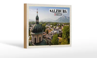 Produktbild von Holzschild Reise Salzburg Nonntal Österreich 18x12 cm Dekoration
