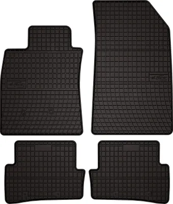 Produktbild von Gummi-Fußmatten für Renault Clio III 2005-2012 (Grandtour/Kombi/Schrägheck) – 4-tlg, Schwarz, passgenau – Wielganizator SolidPRO