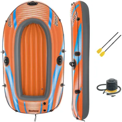 Obrázek produktu pro Nafukovací člun Kondor Elite 2000 set (člun, 1 pár pádel, ruční pumpa), 196x106 cm