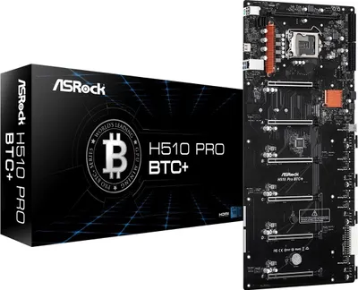 Obrázek produktu pro ASRock H510 Pro BTC+ - Základní deska - Patice LGA1200 - Čipová sada H510 - USB 3.2 Gen 1 - Gigabitová síť LAN - Integrovaná grafika (vyžaduje CPU)