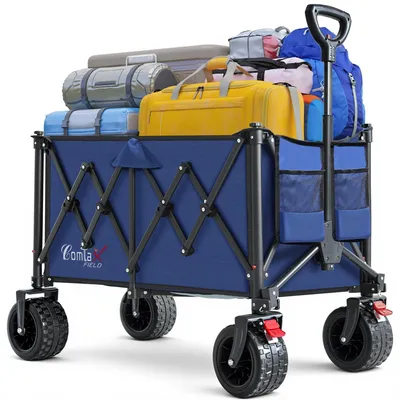 Produktbild von Faltbarer Handwagen mit breiten Rädern und Bremse, bis 200 kg