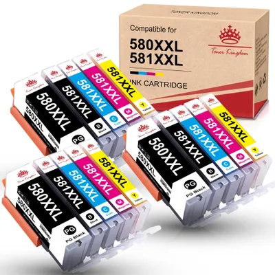 Produktbild von PGI-580 CLI-581 XL Druckerpatronen für Canon TS6150 TS6151 TS6250 TS6251 TS6350 TS6351 TS705 TR7550 TS8150 TS8151 TS8152 TS8250 TS8251 TS8252 TS8350 (15er-Pack)