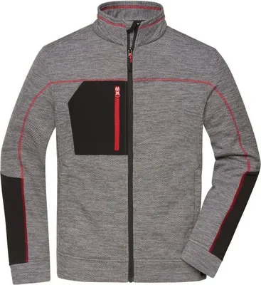 Produktbild von Men's Structure Fleece Jacket carbon-melange/black/red, Gr. M