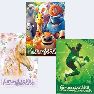 Produktbild von Hausaufgabenheft Grundschule 2024/2025 sort Motive