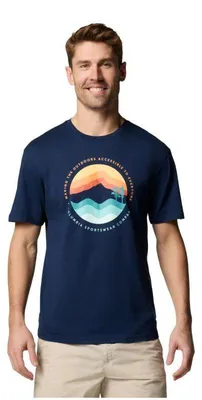 Produktbild von Columbia - "Path Lake II" T-Shirt für Herren PP9236 (M) (Dunkles Marineblau)
