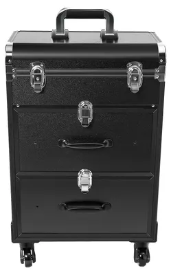Productafbeelding van Schoonheidswagen, 3 niveaus, mobiel ontwerp, zwart