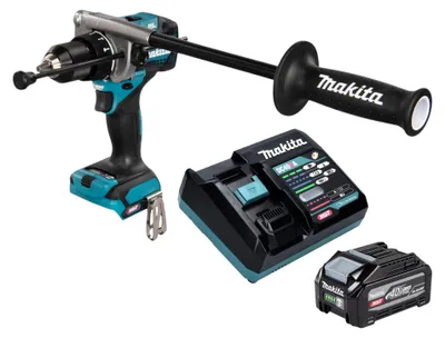 Zdjęcie produktu dla Makita HP 001 GU101 Akumulatorowa wiertarko-wkrętarka udarowa 40 V max. 140 Nm bezszczotkowa + 1x akumulator 4,0 Ah + ładowarka