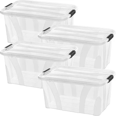 Image de Boîte de rangement Anzio 14 l, lot de 4