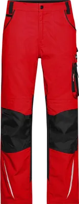 Produktbild von James & Nicholson Arbeitsbundhose JN832 Gr. 44 red/black