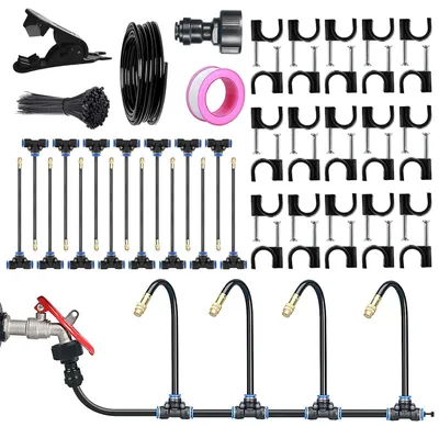 Produktbild von Garten Bewässerungssystem 15 m, automatische 360° Sprühfunktion, verstellbarer Sprühkopf, für Garten