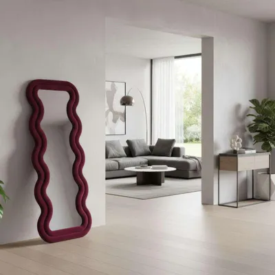 Produktbild von Skye Decor, Hochwertiger Cheval Spiegel in Karmesinrot, 65 x 170 cm | 100% MDF, Wandmontage möglich | Moderner, eleganter Stil für Ihr Zuhause, ideal für Ankleidezimmer.