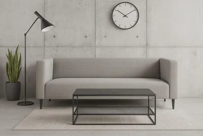 Produktbild von Sofello Modernes Sofa 3 Sitzer  CALMO grau ohne Schlaffunktion - ideal für das Wohnzimmer!