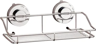 Produktbild von INF Silberner Klebehaken Badezimmerregal Organizer Korb