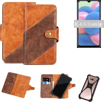 Produktbild von K-S-Trade Handyhülle Schutzhülle Bookstyle Case Wallet-Case kompatibel mit Wiko View 3 Pro Cover Klapphülle Kantenschutz Smartphone dunkelbraun