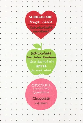 Produktbild von Geschirrtuch Schokolade, Geschirrtücher, Mitbringsel Geschenkidee Tuch, Spruch