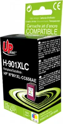 Produktbild von T3AZUR HJ901XLCUP, Schwarz, Cyan, Magenta, Gelb, 21 ml, 1 Stück(e)