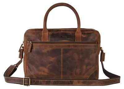 Produktbild von GREENBURRY Laptoptasche mit Laptopfach Vintage Laptop Case Brown braun