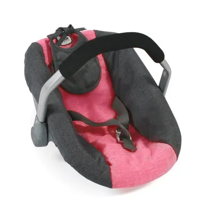 Produktbild von Puppen-Autositz, melange anthrazit-pink