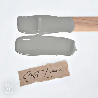 Produktbild von Mat Natural Vintage Paint Kreidefarbe – Möbelfarbe Matt | Wasserbasiert VOC-arm EN 71-3 EU Ecolabel | 65+ Farben | Shabby Chic & Vintage Look - 100 ml - Soft Linen