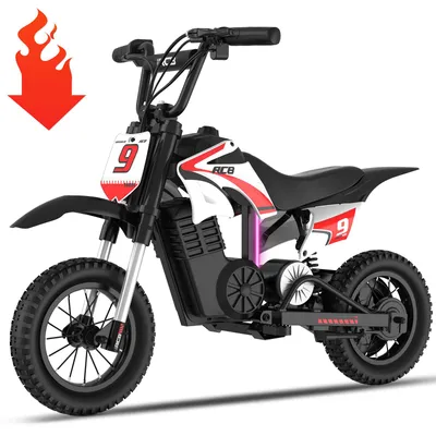 Produktbild von RCB R9X PRO Elektro Motorrad Kinder, Elektromotorrad mit 350W Motor, 16KM Lange Reichweite, Bunte Lichter, Moto Cross für Kinder von4–12 Jahren