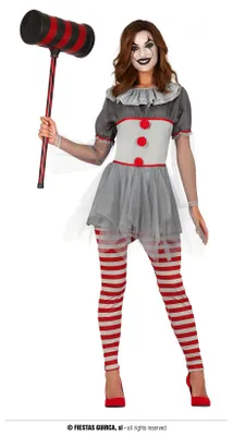 Produktbild von Clown Kostüm für Damen, Größe:L