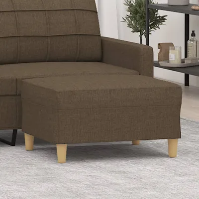 Image de The Living Store Tabouret de pied Marron 70x55x41 cm Tissu