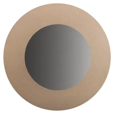 Runder Spiegel aus Karton, 30 cm Ø, braun, 3x3x0,05 cm