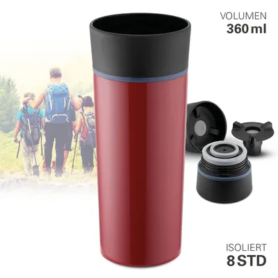 Obrázok produktu pre Termoska Weis červená 360 ml s vákuovou izoláciou 12966