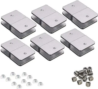 Image de Supports pour planches de verre Plus - Lot de 12, pour planchers en verre et en bois, ensemble de fixation robuste