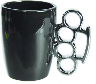Image de Tasse poing américain - noir/argenté