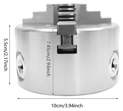 Produktbild von Drehfutter - Selbstzentrierendes universelles 3-Backenfutter - 100 mm - Manuell - Für CNC, Fräsen, Bohren und Bearbeitung