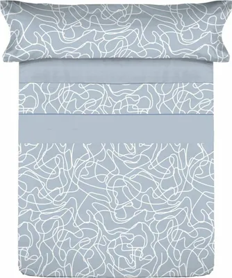 Image de Ensemble de linge de lit Queen Blue Fabrics Bed Size 150