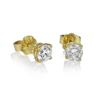 Produktbild von Diamant Brillant Ohrstecker 750 Gelbgold 18 Karat Gold 1,05 ct F/IF