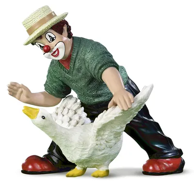 Zdjęcie produktu dla Gilde Clown, Hans im Glück, motyw gęsi, żywica syntetyczna, wielokolorowy, opakowanie zawiera 1 sztukę. Wysokość: 10,00 cm, Szerokość: 12,00 cm, numer produktu: 10197