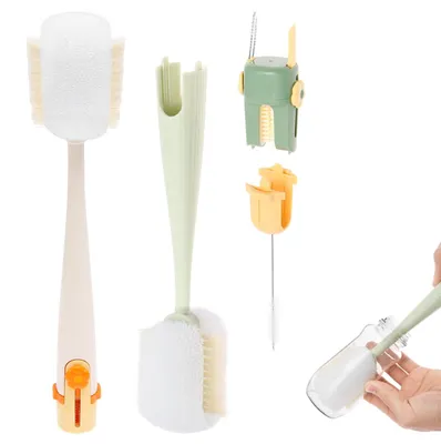 5-in-1 Flaschenreinigungsbürstenset, 2-teilig, abnehmbar