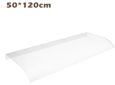Immagine prodotto di QEENTOE, copertura per parete trasparente in PET, forma ad arco, 50x120 cm, protezione antipioggia per porte d'ingresso, finestre, balconi e garage